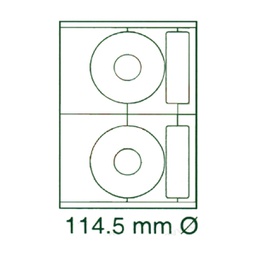 [10264] ليبل كمبيوتر XEL-LENT A4 CD 114.5*114.5
