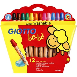 [466500] BOX 12 GIOTTO BEBE SUPERLARGEPENCILS  N  B