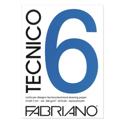 [25252] فابريانو 6 ابيض،20 ورقة 240.00 جم FABRIANO TECNICO-A4