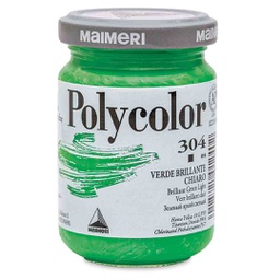 [M1220304] Maimeri Polycolor Vinyl Paints - Light  Green, 140 ml jar