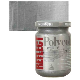 [M1120562] Maimeri Polycolor Vinyl Paints - Reflect Antique Silver, 140 ml