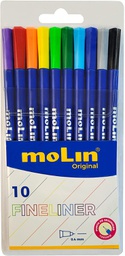 [RFL290-10B] قلم فلومستر 10قلم Molin