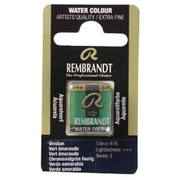 [05866161] Rembrandt water color   pan  VIRIDIAN