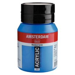 [17725722] الوان اكريلك عالية الجودة والتماسك ساطعة من شركة امستردام الهولندية 500 مل PRIM.CYAN