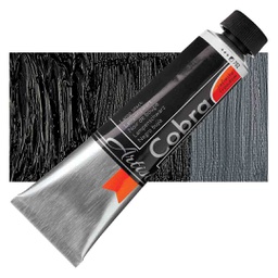 [21057020] الوان زيتية مائي من شركة كوبرا هولندية 40 مل قابل للخلط بالماء  LAMP BLACK