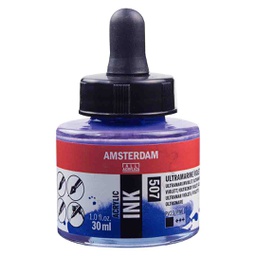 [17205070] Amsterdam Acrylic Ink Bottle 30ML ULTRAM.VIOLET