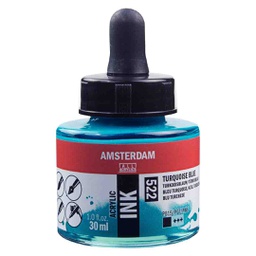 [17205220] Amsterdam Acrylic ink  30ML TURQ.BLUE