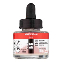 [17208190] Amsterdam acrylic color  INK 30ML PEARL RED