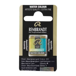 [05868631] Rembrandt water color   pan  BLUE GREEN GOLD