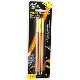 [MPN0041] Mont Marte White Charcoal Pencils 3pce, Highlighting, Sketching &amp; Drawing