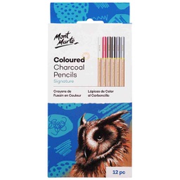 [MPN0042] Mont Marte colored Charcoal Pencils 12pce‏ 