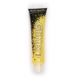 [PMGL0010] Mont Marte  Brocade paint  Glitter Paint 75ml. - Yellow