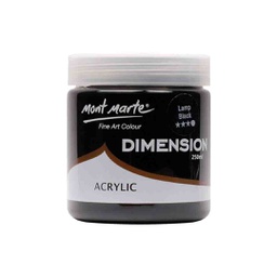 [PMDA2541] Mont Marte Dimension Acrylic Paint 250ml - Lamp Black