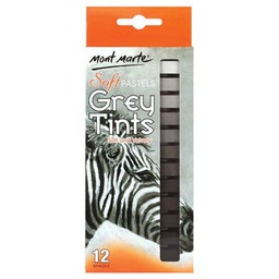 [20763] Mont Marte Soft Pastels Grey Tints 12pce‏ 