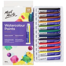 [PMH053] Mont Marte Premium Watercolor Paints Set 12pce x 8ml