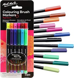 [MPN0104] Mont Marte coloring Brush Markers 12pc