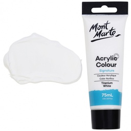 [MSCH7501] Mont Marte Studio Acrylic Paint 75ml - Titanium White
