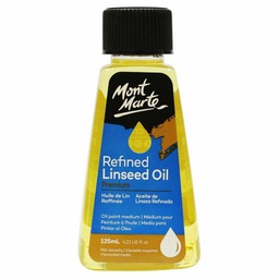 [MOMD1206] Mont Marte Refined Linseed Oil 125ml Slow Down Drying Process‏