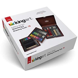 [121] 74 KINGART GALLERY SERIES SKETCHING &amp; DRAWING TOOL SET