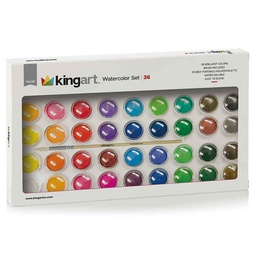 [511-36] 36 PC. WATERCOLOR PAINT SET W/ BRUSH