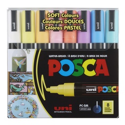 [PC-5M] الوان ماركر بوسكا لجميع الاسطح 8 لون POSCA 1.8-2.5MM