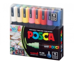 [PC-5M] الوان ماركر لجميع الاسطح 16 لون بوسكا POSCA 1.8-2.5MM