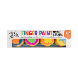 Mont Marte Finger Paint with Stamps 4pc
