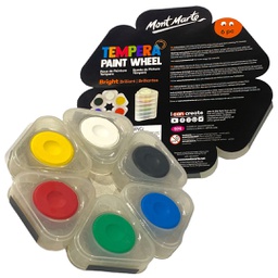 [PMKC0031] Mont Marte Tempera Paint Wheel 6pce - BRIGHT Watercolor‏ 